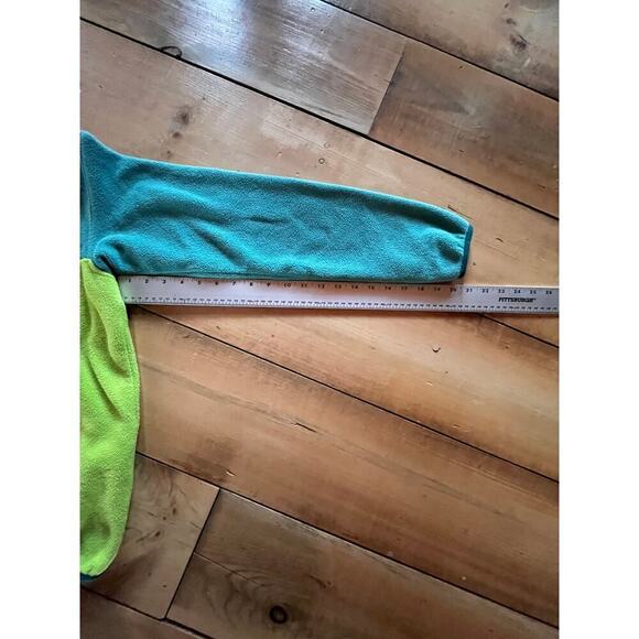 Patagonia Synchilla Women's Fleece Pullover. Buttons. Colorblock. Green/Teal. XS - Picture 5 of 8